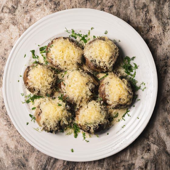 Gevulde champignons met kruidenroomkaas