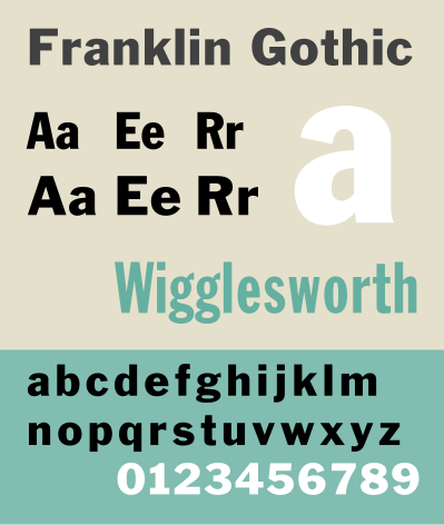 Franklin Gothic voorbeeld