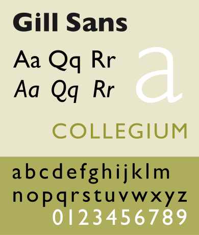 Gill sans Voorbeeld